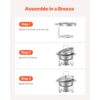VEVOR Chafing Dish Buffet Speisenwärmer mit 2 Behältern in voller Größe (4,7 L pro) – Bild 5