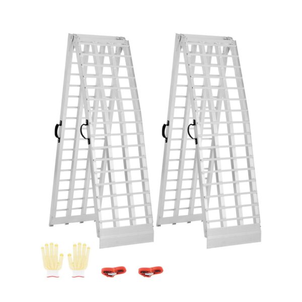 VEVOR Aluminium-Rampen 2-teilige Hochleistungsrampen Verladerrampe (907 kg belastbar) mit breiterer