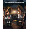 VEVOR Camping Küchentisch Outdoor Kochtisch, & abnehmbarer Windschutzscheibe – Bild 2