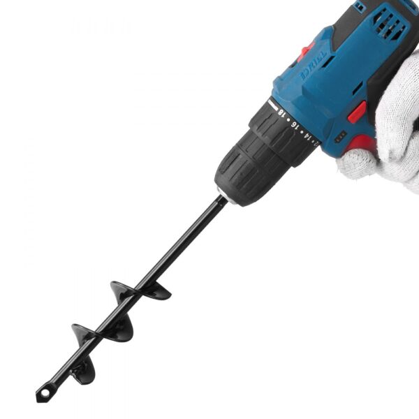 VEVOR Erdbohrer für Bohrmaschine, Ø 4 x 22 cm Pfahlbohrer, für 3/8-Zoll-Sechskant-Bohrer