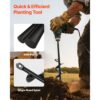 VEVOR Erdbohrer für Bohrmaschine, Ø 4 x 22 cm Pfahlbohrer, für 3/8-Zoll-Sechskant-Bohrer – Bild 2