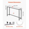 VEVOR Konsolentisch aus Marmor, moderner langer Flurtisch (110 cm) mit Steckdose – Bild 3