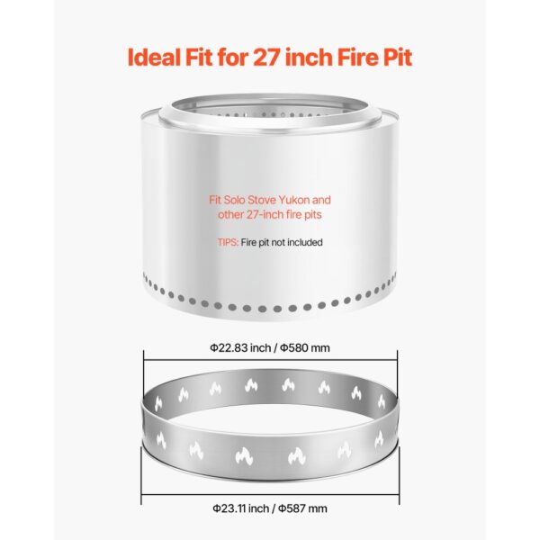 VEVOR Standfuß für Feuerschale φ587 x 99 mm, Zubehör für Outdoor Feuerstelle – Bild 2