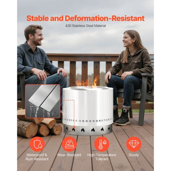 VEVOR Standfuß für Feuerschale φ587 x 99 mm, Zubehör für Outdoor Feuerstelle – Bild 3