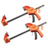 VEVOR Stangenklemmen für Holzbearbeitung 2 Stk. 30,48 cm Öffnung, 84,6 mm Tiefe, Kunststoff & Karbonstahl