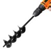 VEVOR Erdbohrer für Bohrmaschine, Ø 8x41 cm Gartenbohrer, für 3/8-Zoll-Sechskant-Bohrer