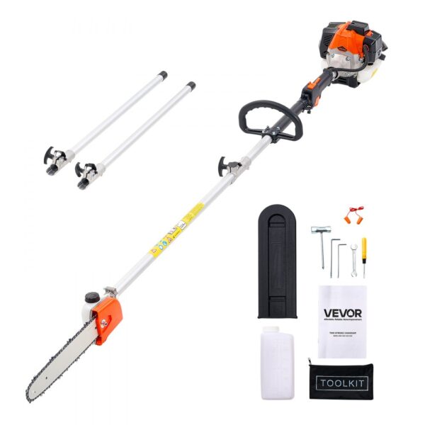 VEVOR Benzin-Hochentaster 25ccm 2-Takt, Teleskopsäge mit 2,12–3,62 m ausziehbarer Stange, 30,5 cm Schwert
