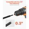 VEVOR Erdbohrer für Bohrmaschine, Ø 8x60 cm Pfahlbohrer, für 3/8-Zoll-Sechskant-Bohrer – Bild 4