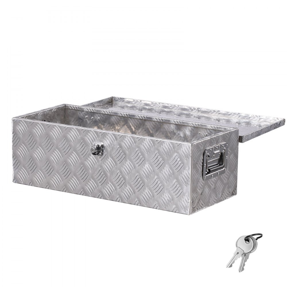 VEVOR Werkzeugkasten aus Aluminium für die Ladefläche mit seitlichem Griff und Schlossschlüsseln
