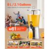VEVOR Getränkespender (1 x 8 L) für Partys Saftspender (aus Edelstahl + Kunststoff) mit tropfsicherem Zapfhahn – Bild 2