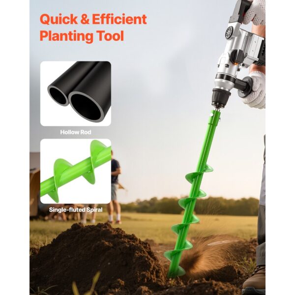 VEVOR Erdbohrer für Bohrmaschine, Ø 60x790 mm Gartenbohrer – Bild 2