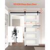 VEVOR Schiebetür im Scheunenstil Schiebetürsystem (914 x 2134 mm) aus hochfesten MDF-Platten & Milchglas – Bild 2 VEVOR Schiebetür im Scheunenstil Schiebetürsystem (914 x 2134 mm) aus hochfesten MDF-Platten & Milchglas – Bild 2