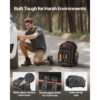 VEVOR Werkzeugrucksack mit Rollen, 50 kg Tragkraft, 45 Taschen, 440x250x480 mm – Bild 3