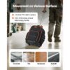 VEVOR Werkzeugrucksack mit Rollen, 50 kg Tragkraft, 45 Taschen, 440x250x480 mm – Bild 4