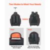 VEVOR Werkzeugrucksack mit Rollen, 50 kg Tragkraft, 45 Taschen, 440x250x480 mm – Bild 5