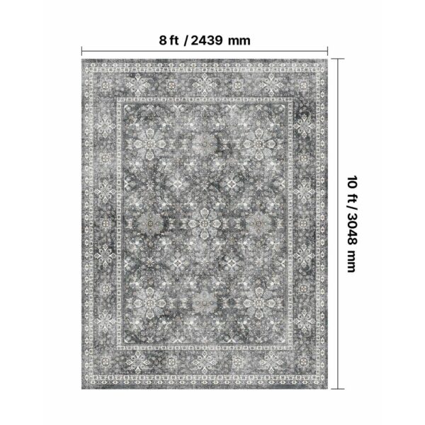VEVOR Flächenteppich, 2439x3048 mm Kurzflor, waschbarer Wohnzimmerteppich – Bild 3