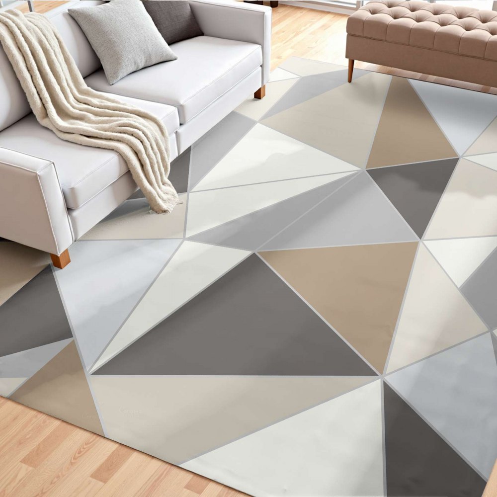 VEVOR Flächenteppich, 1524x2134 mm, waschbarer rutschfester Wohnzimmerteppich im Modern-Stil