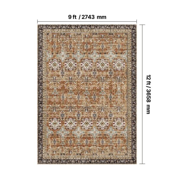 VEVOR Flächenteppich, 2743x3658 mm Kurzflor, waschbarer Teppich, Innenmatte für Schlafzimmer – Bild 3