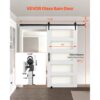 VEVOR Schiebetür im Scheunenstil Schiebetürsystem (1067 x 2134 mm) aus hochfesten MDF-Platten & Milchglas – Bild 2