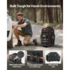 VEVOR Werkzeugrucksack mit Rollen, 50 kg Tragkraft, 72 Taschen, 450x275x560 mm – Bild 3