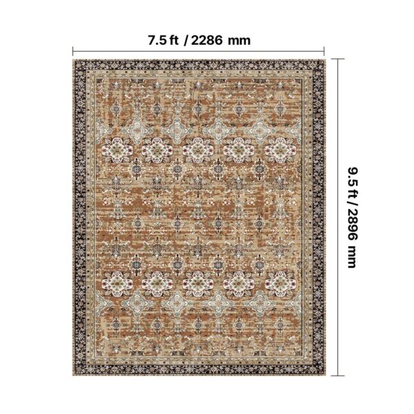 VEVOR Wohnzimmerteppich 2286x2896 mm, waschbarer Flächenteppich, rutschfester Teppich – Bild 3