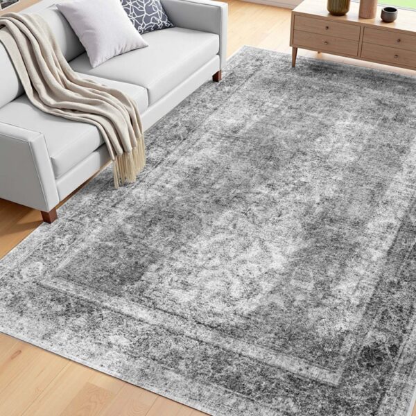 VEVOR Teppich, 1829x2743 mm Kurzflor, waschbarer Teppich, rutschfester Wohnzimmerteppich im Boho-Stil VEVOR Teppich, 1829x2743 mm Kurzflor, waschbarer Teppich, rutschfester Wohnzimmerteppich im Boho-Stil