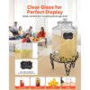 VEVOR Getränkespender (1 x 10 L) für Partys Saftspender (aus Glas) mit tropfsicherem Zapfhahn & Metallständer – Bild 4
