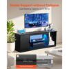 VEVOR TV-Ständer für Fernseher bis zu 65 Zoll, TV Tisch mit Lichtleiste, Schwarz – Bild 5
