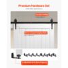 VEVOR Schiebetür im Scheunenstil Schiebetürsystem (1067 x 2134 mm) aus hochfesten MDF-Platten – Bild 5