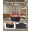 VEVOR Werkzeugtasche mit Rollen, 50 kg Tragkraft, 27 Taschen, 510x310x450 mm – Bild 5