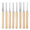 VEVOR Drechseleisen-Set, 8-teilig, 2 Schrägmeißel, 1 Speerspitze, 1 Abstechmeißel