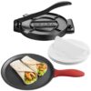 VEVOR Tortillapresse Taco Presse (20 cm) aus Graueisen, Teig-Presse für Tortilla