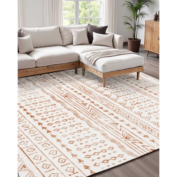VEVOR Flächenteppich, 1829x2743 mm, waschbarer Teppich, rutschfester Wohnzimmerteppich modern-Stil – Bild 2