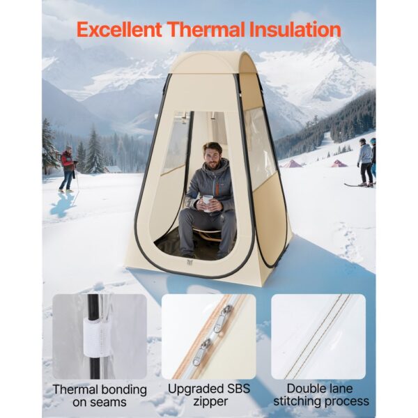 VEVOR Sportzelt, 1200 x 1200 x 1900 mm, Pop-up-Zelt für 1 Person, Campingunterstand für Veranstaltungen – Bild 5