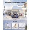 VEVOR Pop-up-Bubble-Zelt, 458 x 432 x 230 cm, transparentes Campingzelt, 540°-Panoramablick – Bild 5