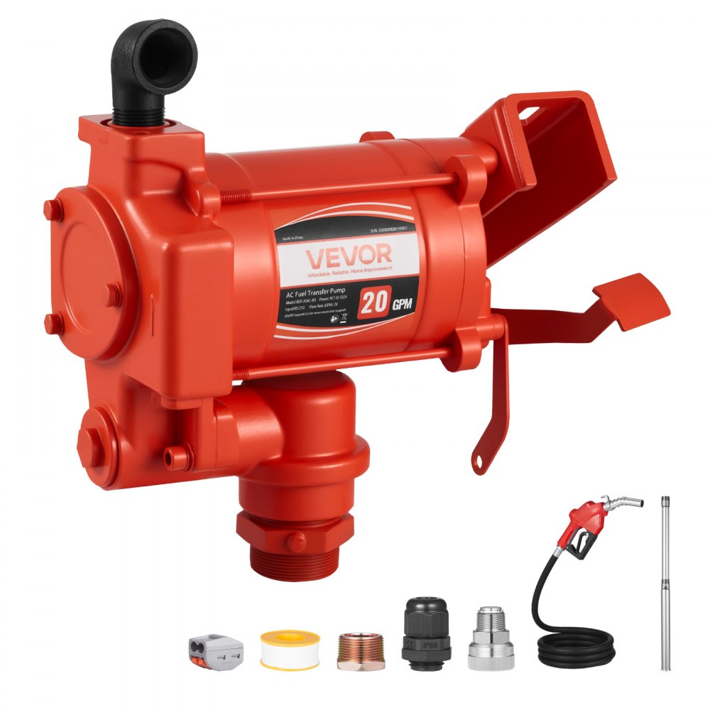 VEVOR Kraftstofftransferpumpe, 230V AC, elektrische Diesel-Transferpumpe, 76l/min