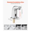 VEVOR berührungsloser Waschtischhahn (verchromtes Silber G112M) Badezimmer – Bild 3