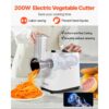 VEVOR Elektrische Käsereibe Salatzubereiter 200 W Gemüsehobel Gemüseschneider, Drehreibe mit 5 Aufsätzen – Bild 2