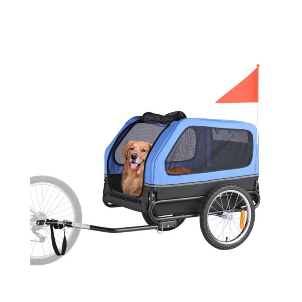 VEVOR Hundeanhänger, bis zu 40 kg, Fahrradanhänger für kleine & große Hunde, 1320x715x750 mm