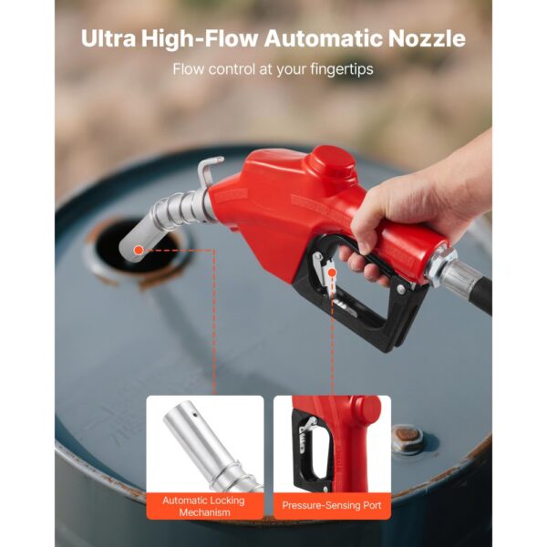VEVOR Kraftstoff Transferpumpe, 230 V AC, 76 l/min, mit Durchflussmesser – Bild 4
