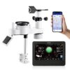 VEVOR 7-in-1 WLAN-Wetterstation, 7-Zoll-TFT-Display, solarbetriebener Außensensor