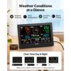 VEVOR 7-in-1 WLAN-Wetterstation mit APP, 7,5-Zoll-Display, solarbetriebener Außensensor – Bild 4