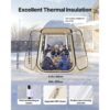 VEVOR Pop-up-Bubble-Zelt, 305 x 275 x 220 cm, transparentes Campingzelt, 540°-Panoramablick – Bild 5