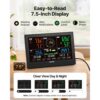 VEVOR 5-in-1-WLAN-Wetterstation, 7,5-Zoll-VA-Display, solarbetriebener Außensensor – Bild 4 VEVOR 5-in-1-WLAN-Wetterstation, 7,5-Zoll-VA-Display, solarbetriebener Außensensor – Bild 4