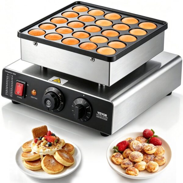 VEVOR Mini Pfannkuchenmaker Dutch Muffin Waffeleisen mit 43 mm Durchmesser VEVOR Mini Pfannkuchenmaker Dutch Muffin Waffeleisen mit 43 mm Durchmesser