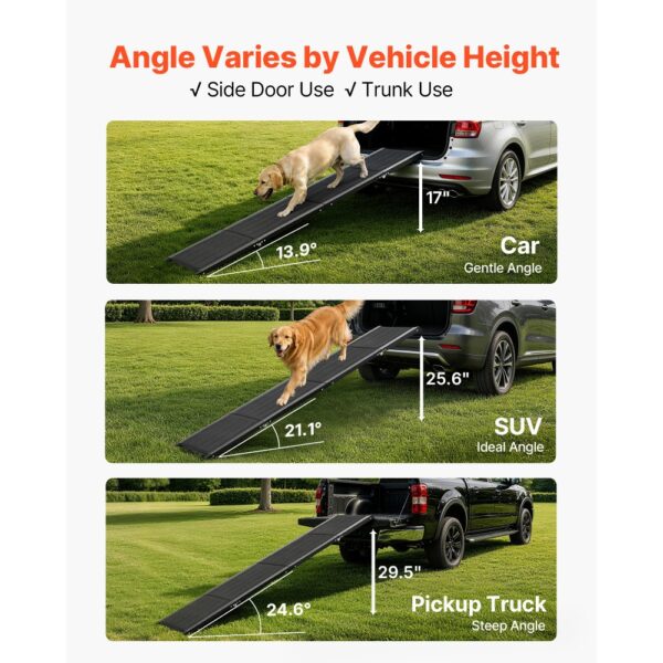 VEVOR Hunderampe, 180 x 43,2 cm, faltbare Hundeautorampe für mittelgroße & große Hunde bis 113 kg – Bild 5