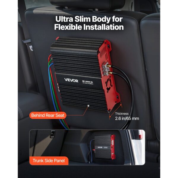 VEVOR Monoblock Autoverstärker 2000 W RMS MAX 1/2/4 Ohm – Bild 5