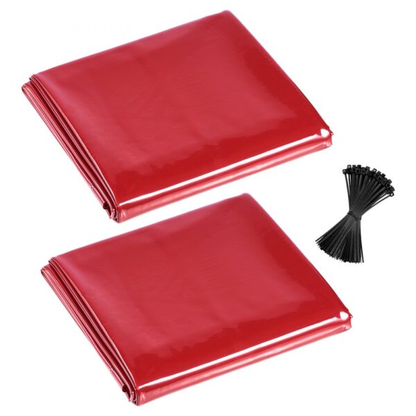 VEVOR 2er-Pack Schweißvorhang, 1740x2340 mm Schweißschutzwand, Rot (Ohne Rahmen)