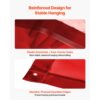 VEVOR 2er-Pack Schweißvorhang, 1740x2340 mm Schweißschutzwand, Rot (Ohne Rahmen) – Bild 5