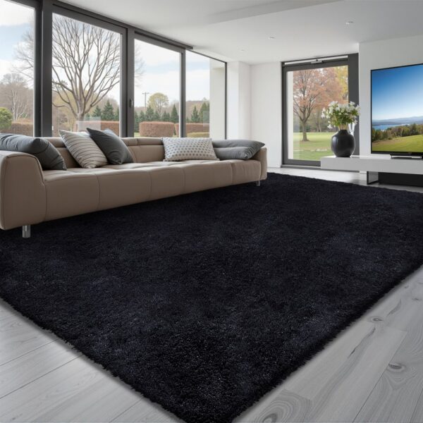 VEVOR Hochflor Teppich 3048x2438 mm, flauschiger Teppich mit dreilagigem Material, 35 mm Florhöhe